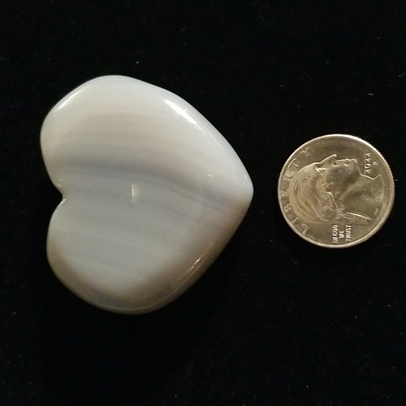 Botswana Agate Heart Palm Stone - Picture 4 of 4